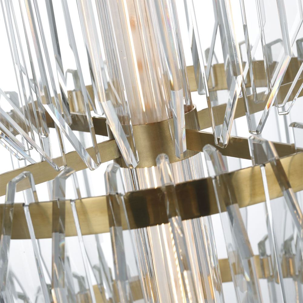 Killarney LED Layered Entry Chandelier in Detail.