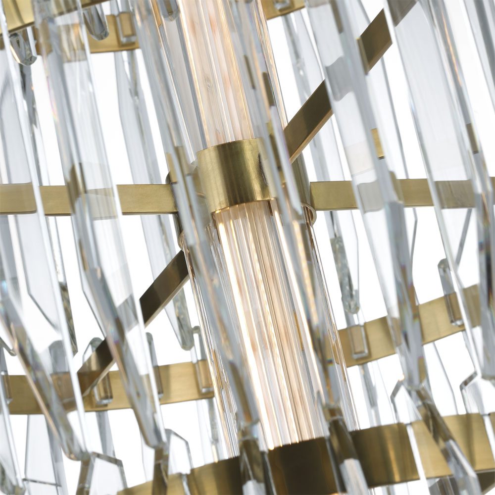 Killarney LED Layered Entry Chandelier in Detail.