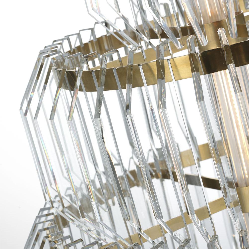 Killarney LED Layered Entry Chandelier in Detail.