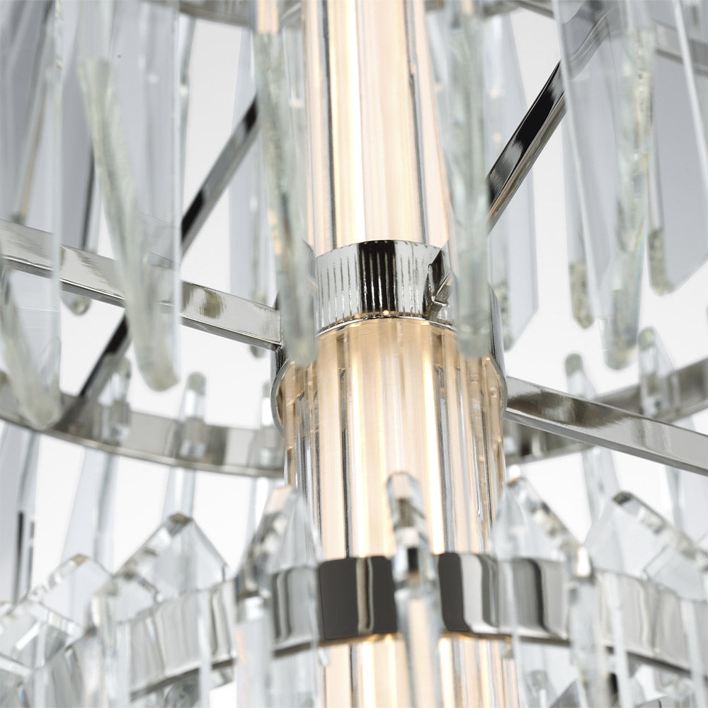Killarney LED Layered Entry Chandelier in Detail.