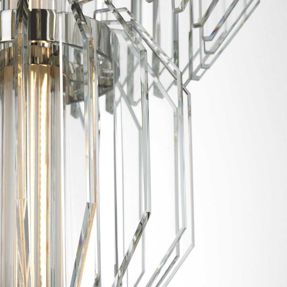 Killarney LED Layered Entry Chandelier in Detail.