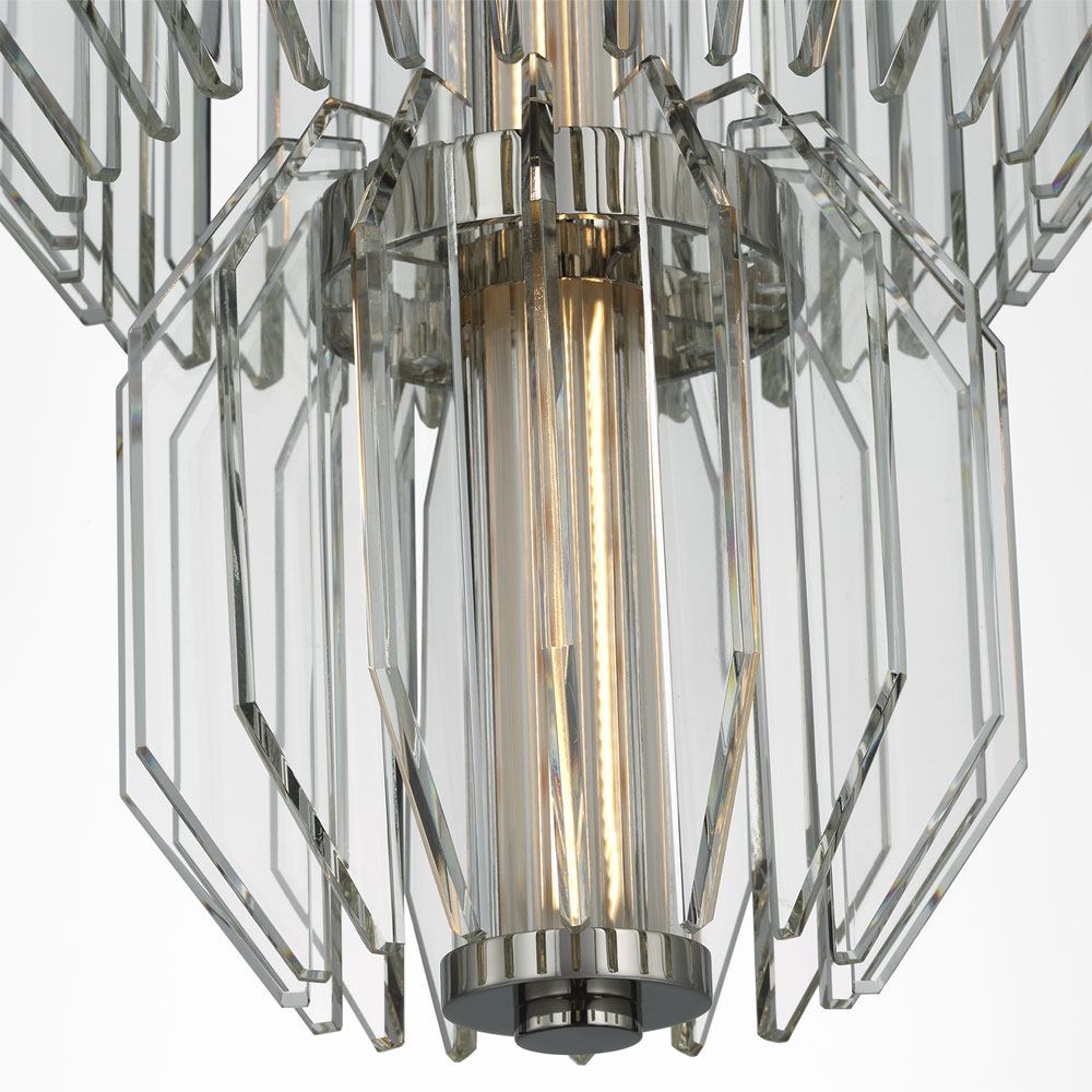 Killarney LED Layered Entry Chandelier in Detail.