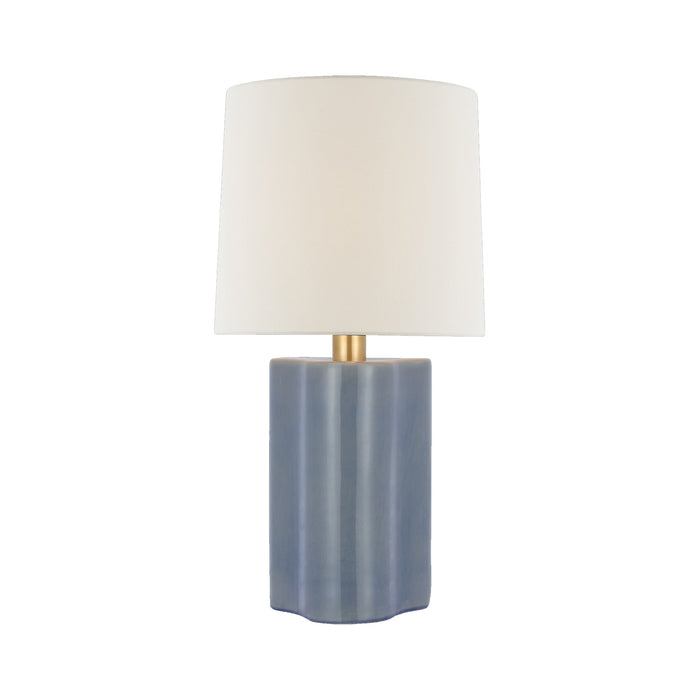 Lakepoint Table Lamp in Polar Blue Crackle.