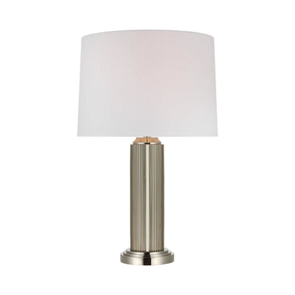 Langton Table Lamp in Polished Nickel.
