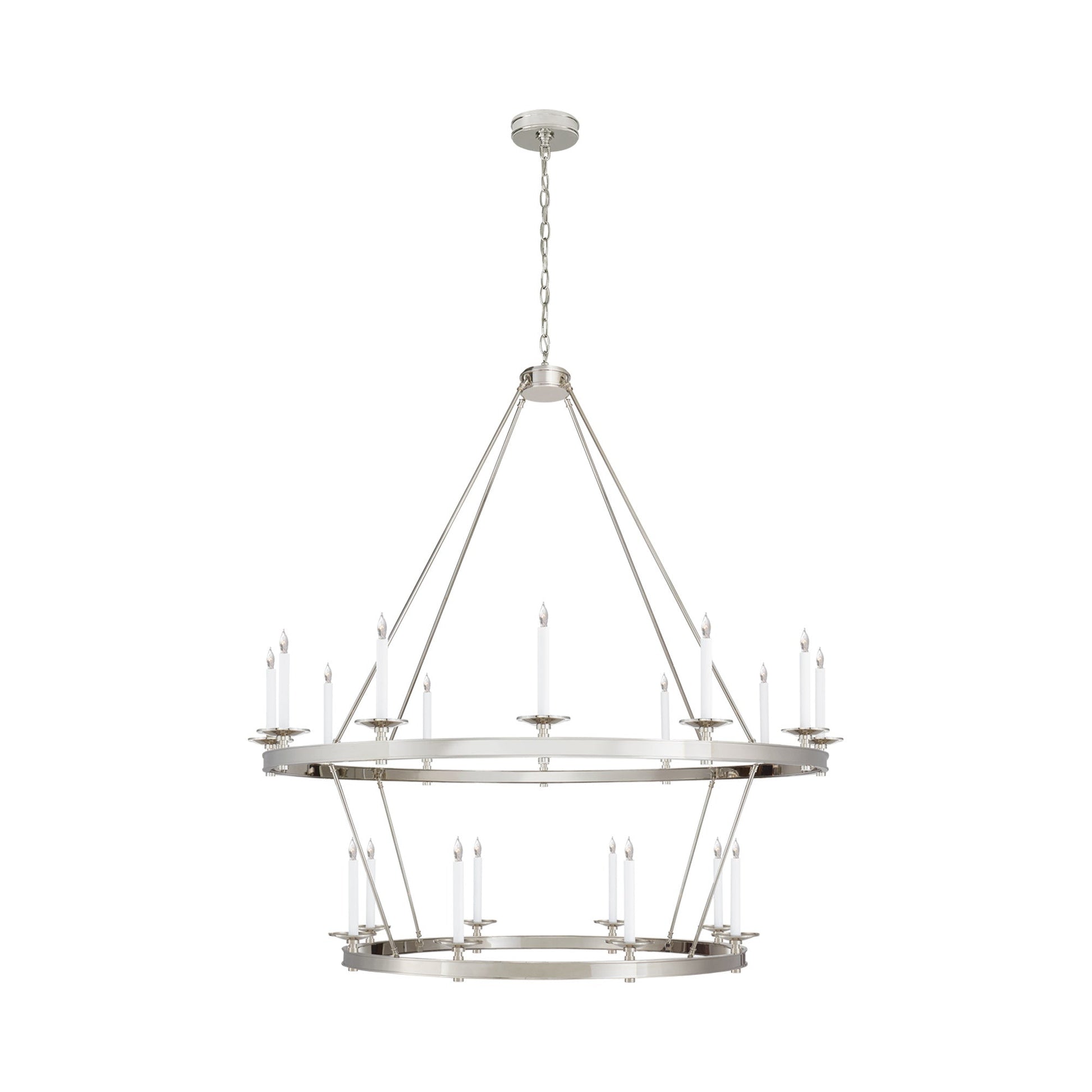 Launceton Grand Chandelier in Polished Nickel (55-Inch).