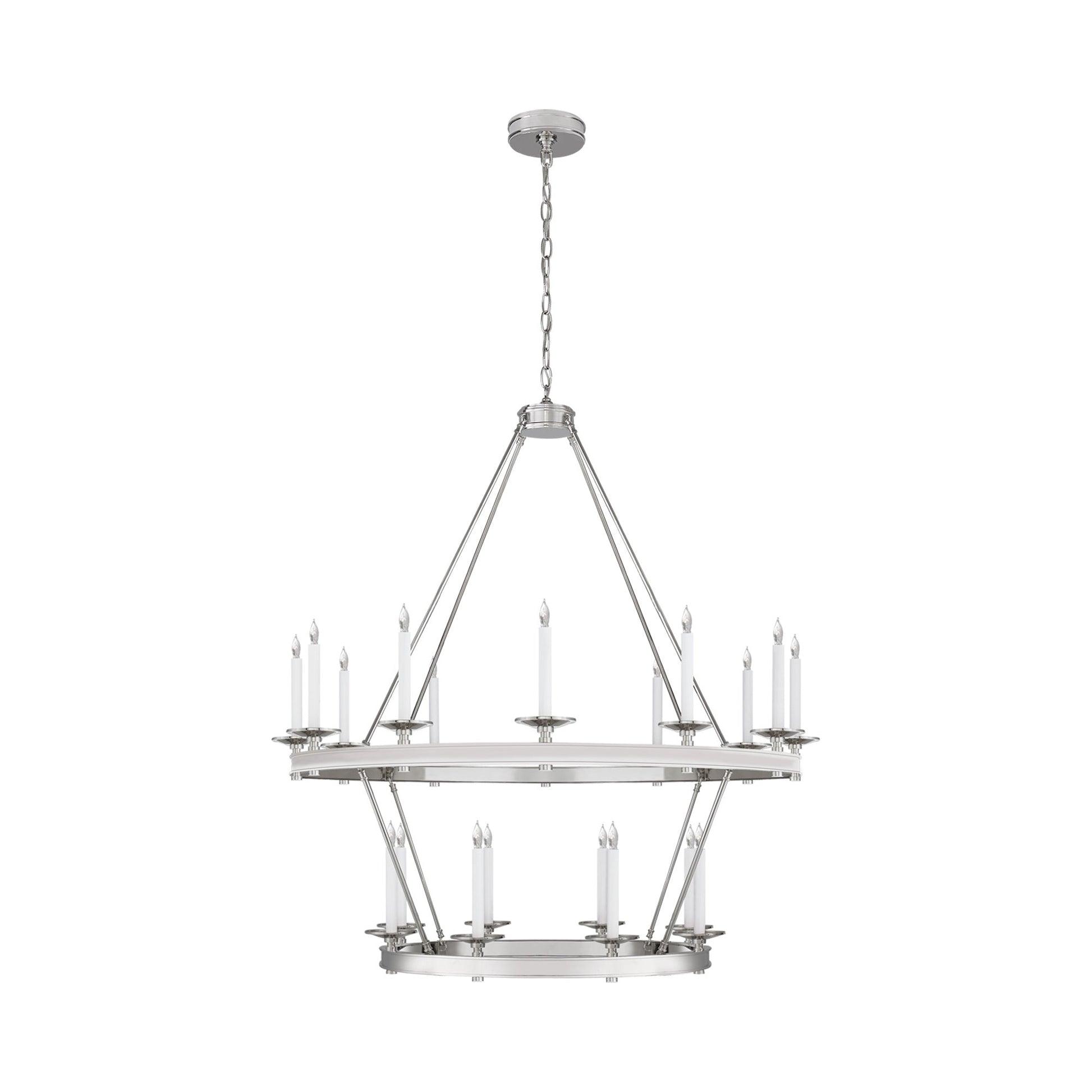 Launceton Grand Chandelier in Polished Nickel (47.5-Inch).