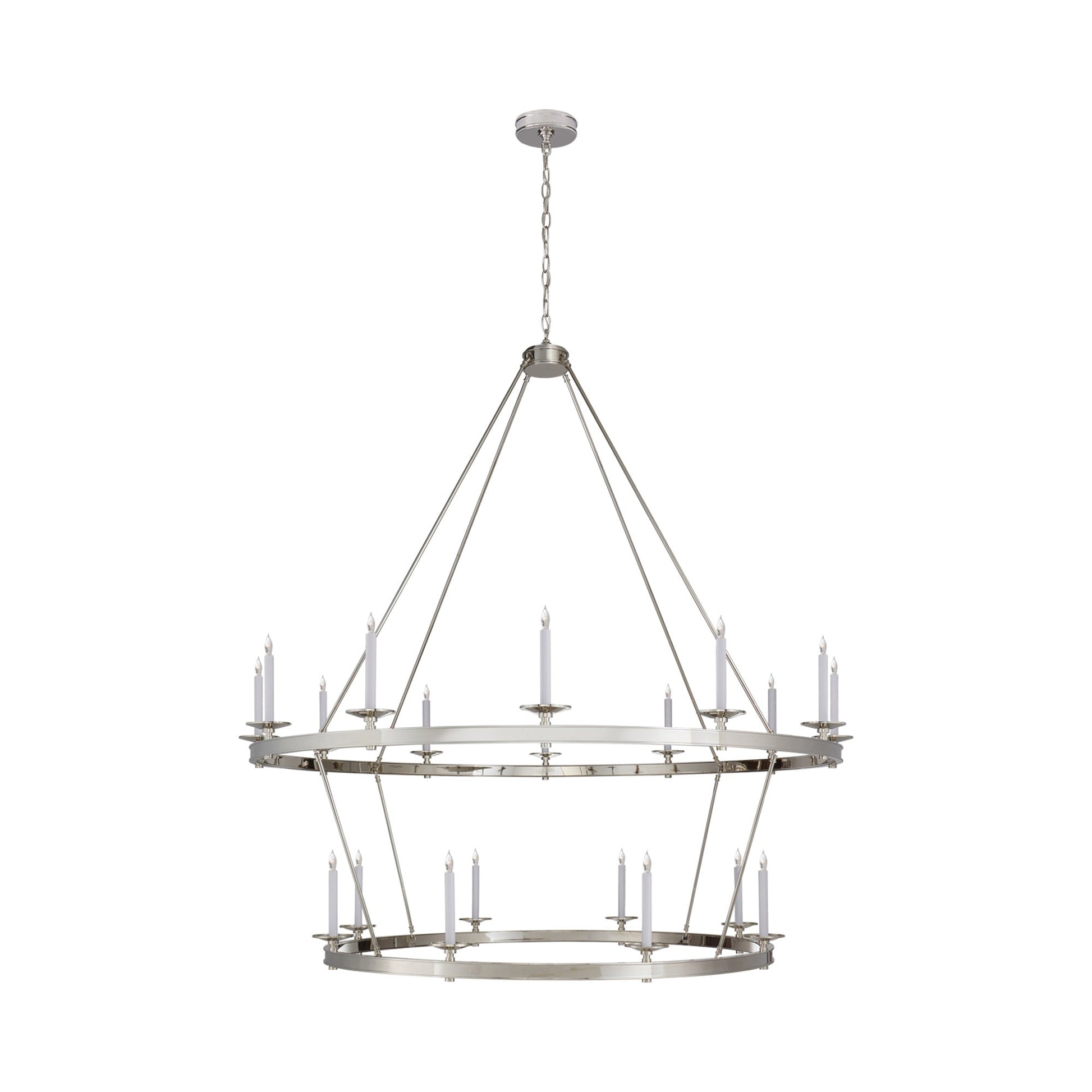 Launceton Grand Chandelier in Polished Nickel (65-Inch).