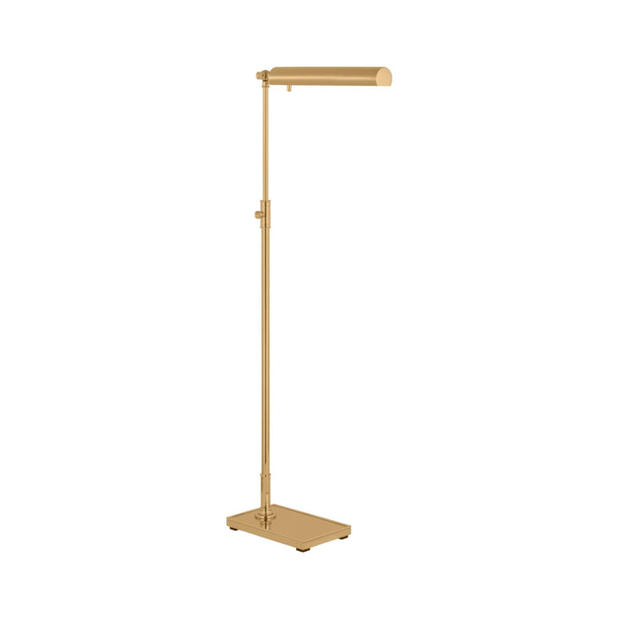 Lawton Floor Lamp in Antique-Burnished Brass.