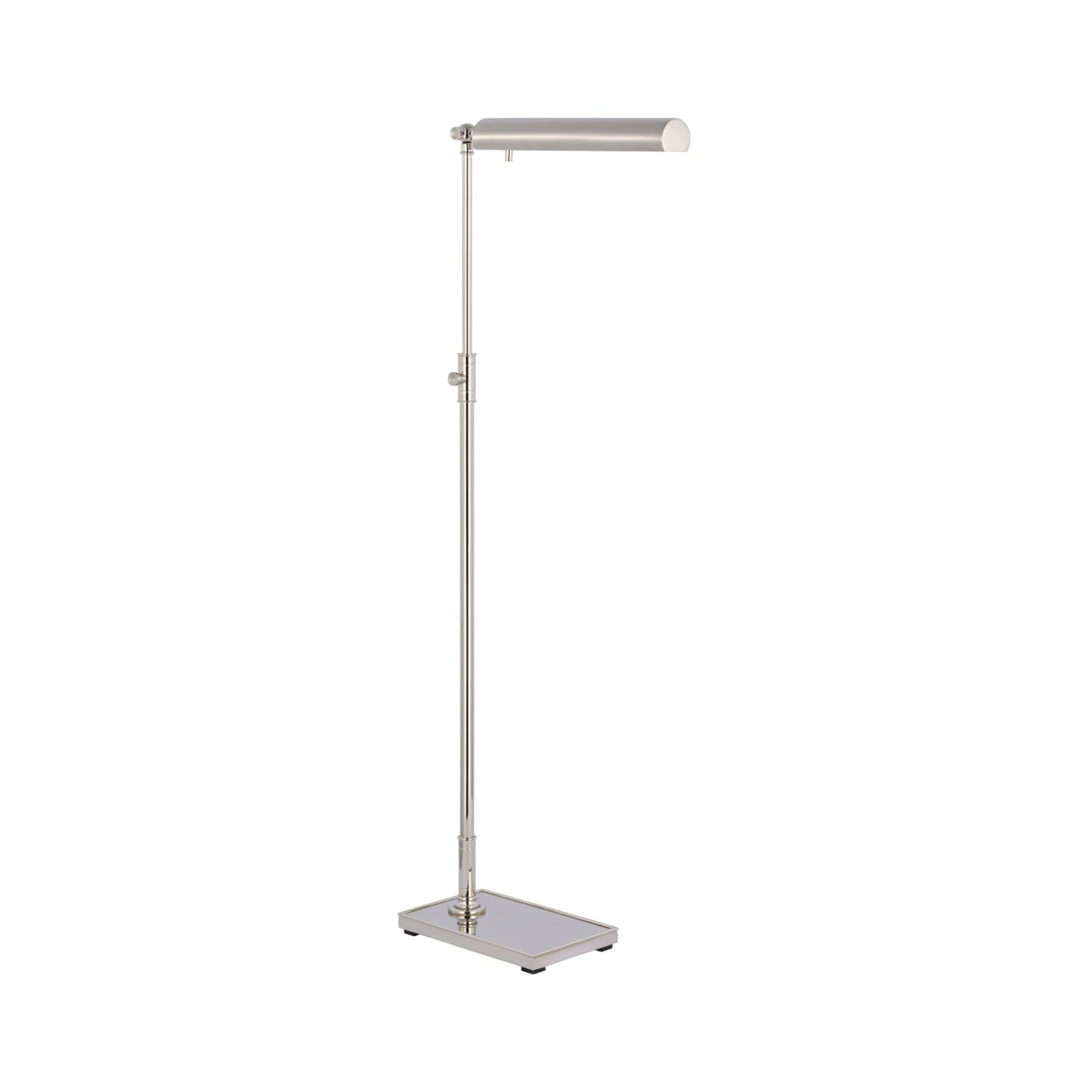 Lawton Floor Lamp in Polished Nickel.