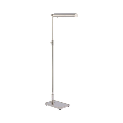 Lawton Floor Lamp in Polished Nickel.