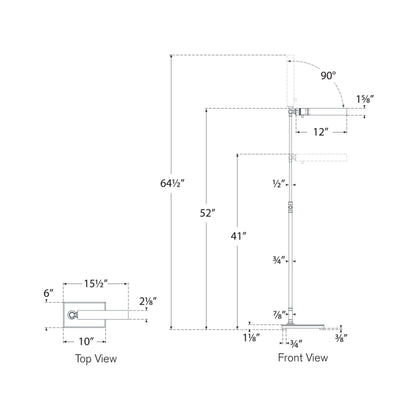 Lawton Floor Lamp - line drawing.