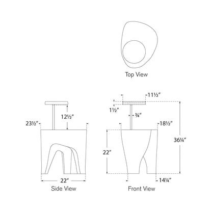 Lega LED Floor Lamp - line drawing.
