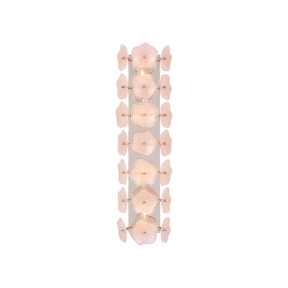 Leighton Wall Light in Polished Nickel/Blush (Large).