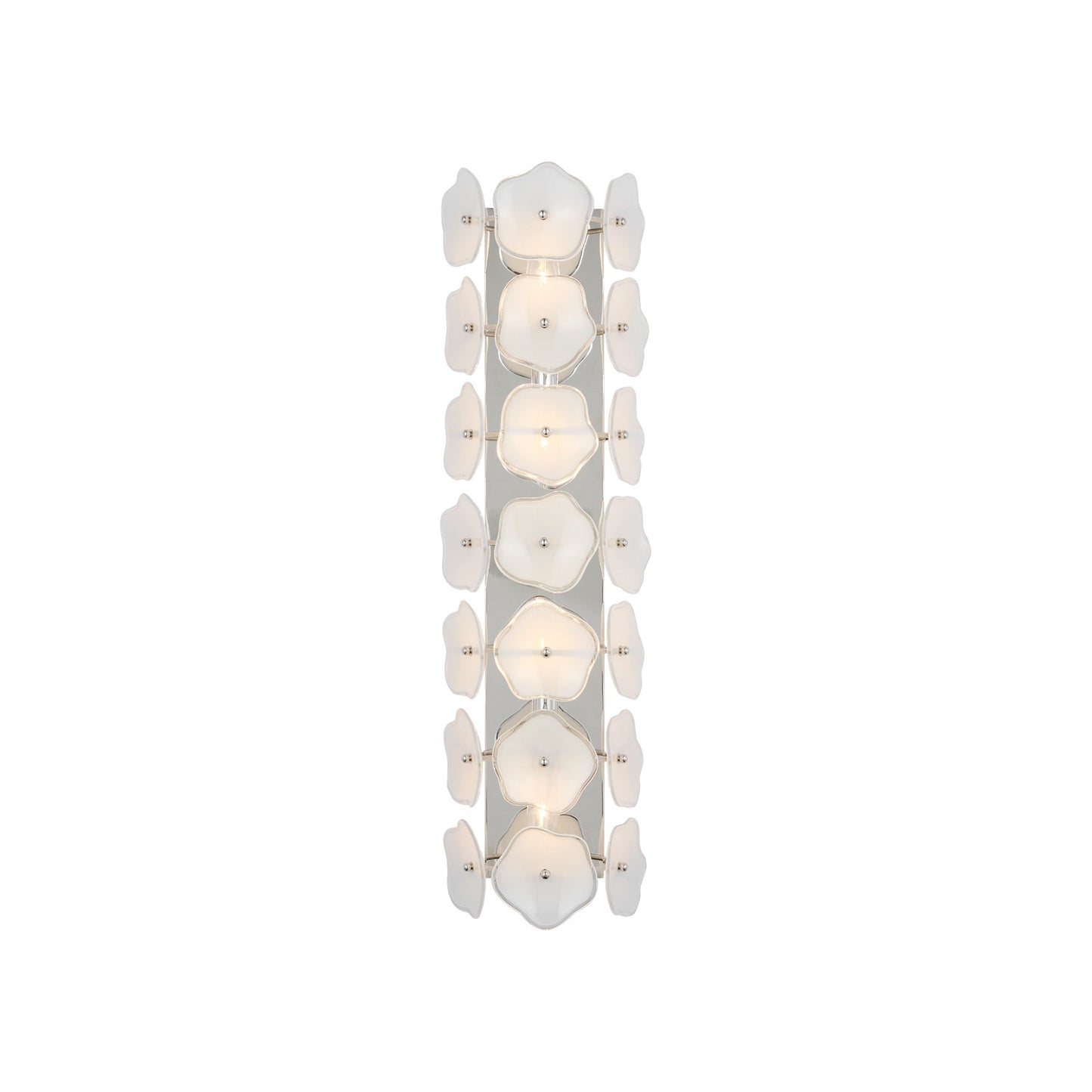 Leighton Wall Light in Polished Nickel/Cream (Large).