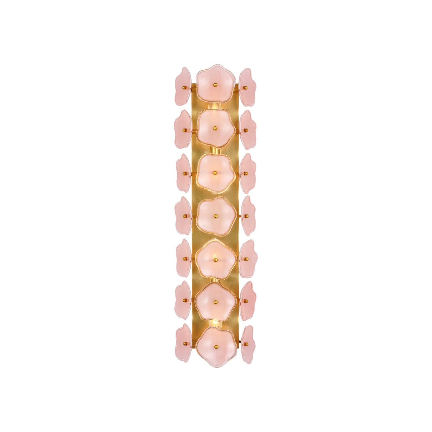 Leighton Wall Light in Soft Brass/Blush (Large).