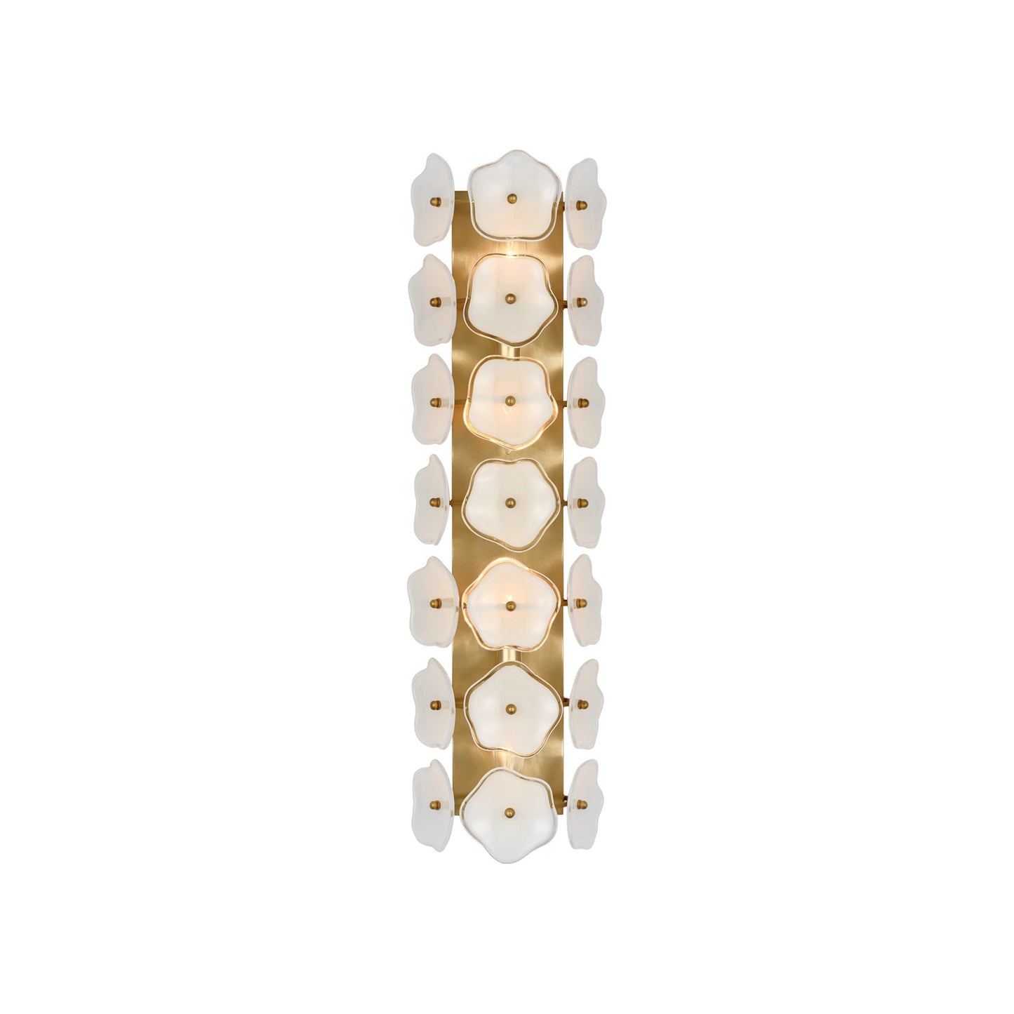 Leighton Wall Light in Soft Brass/Cream (Large).