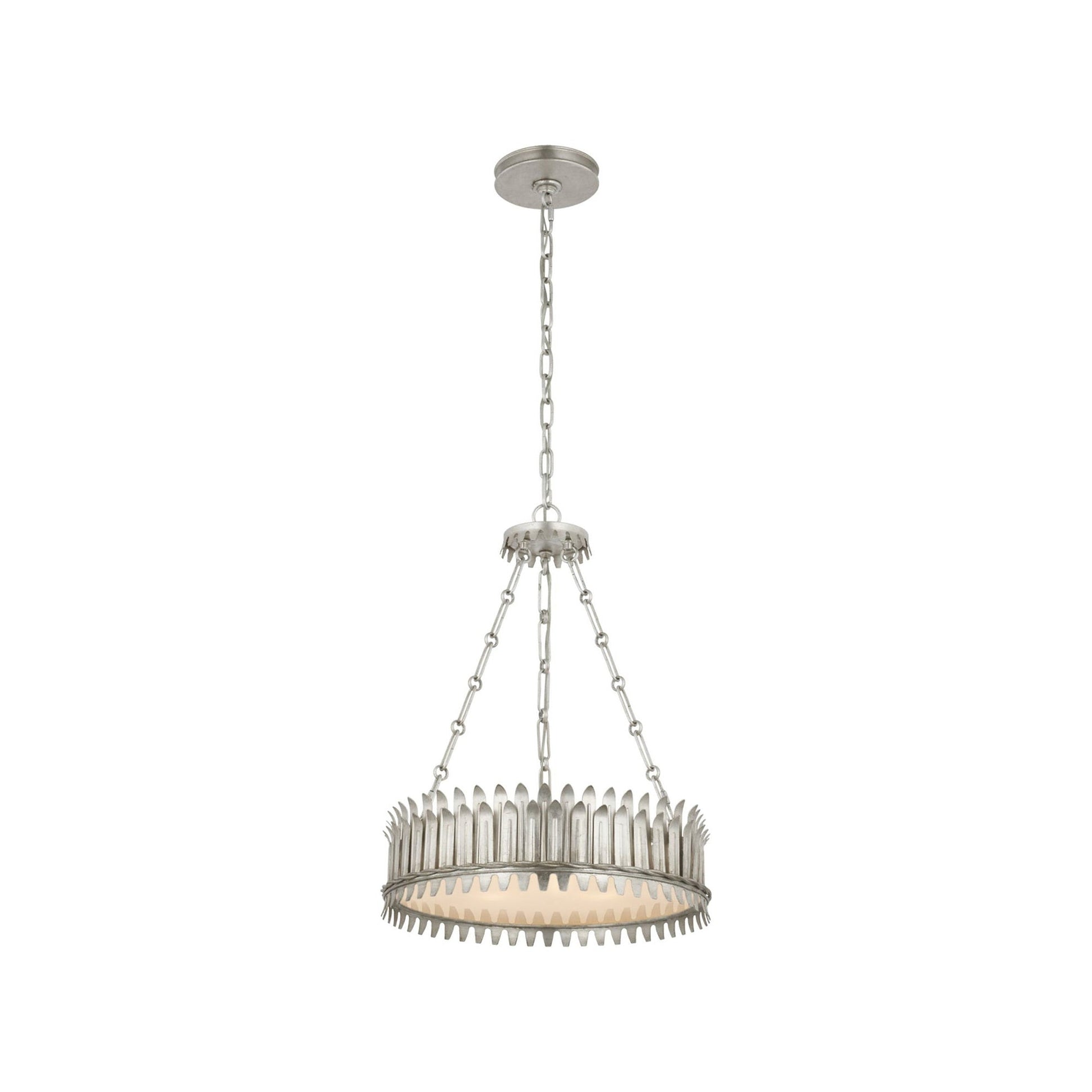 Leslie Chandelier in Burnished Silver Leaf (Small).
