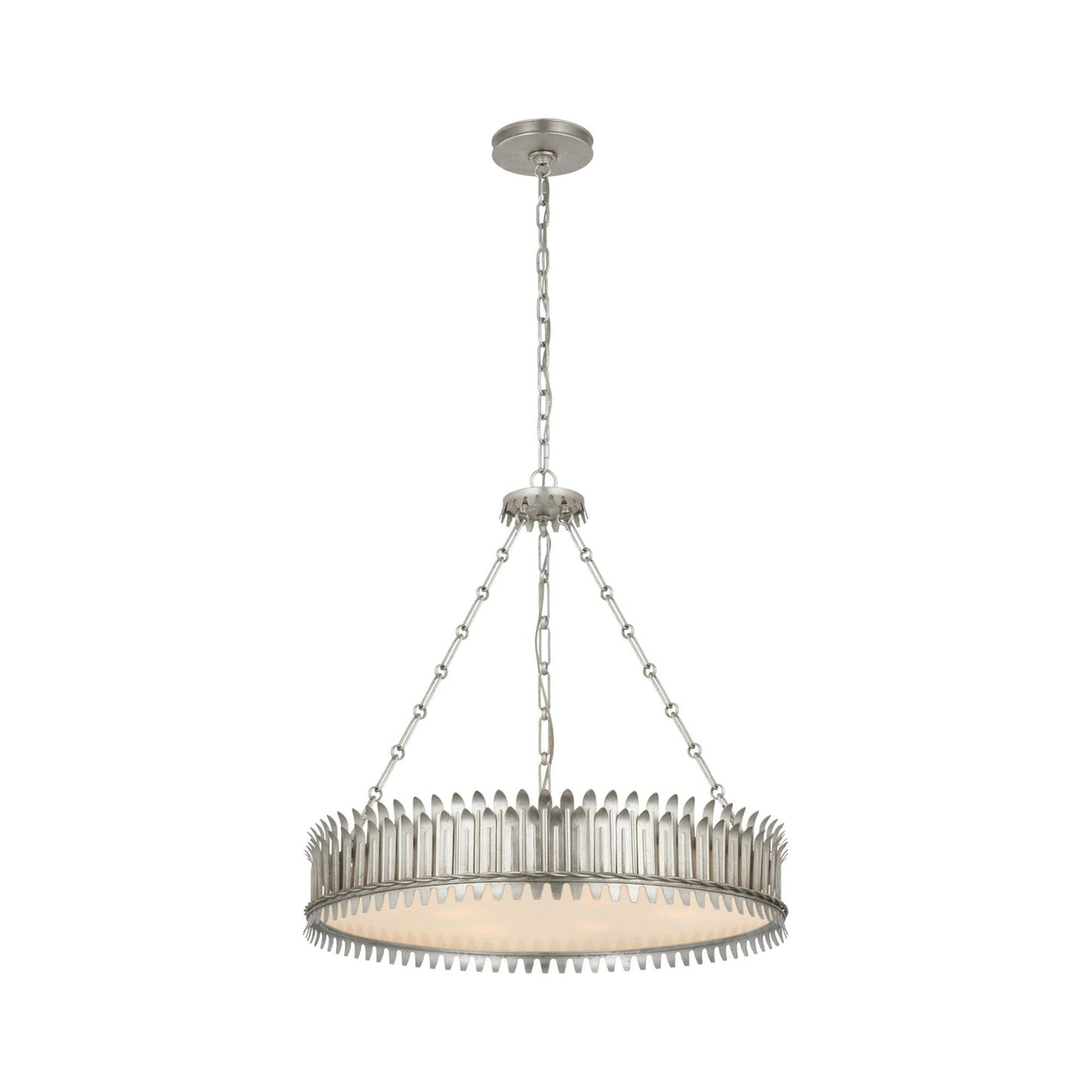Leslie Chandelier in Burnished Silver Leaf (Medium).