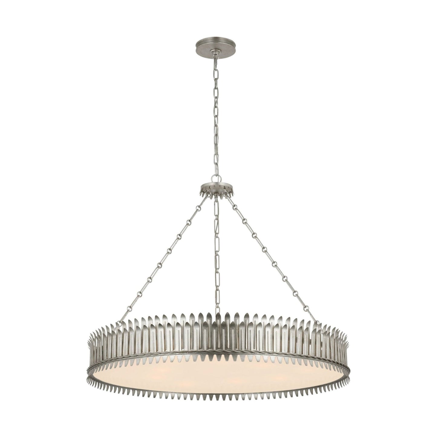 Leslie Chandelier in Burnished Silver Leaf (Large).