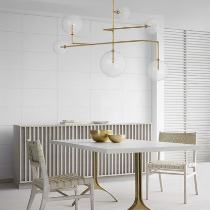 Linnea LED Chandelier in dining room.