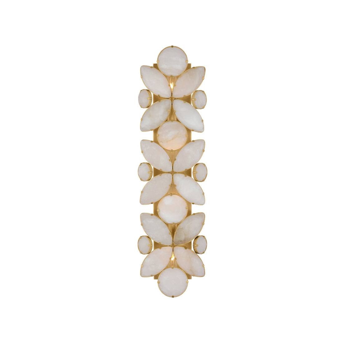 Lloyd Rectangle Wall Light in Soft Brass/Alabaster (Small).