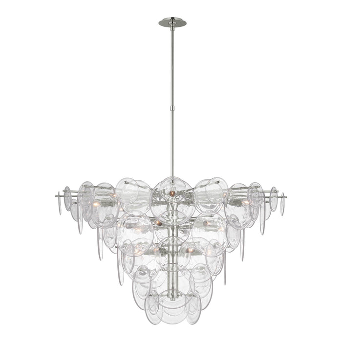 Loire Chandelier in Polished Nickel/Clear(Extra Large).