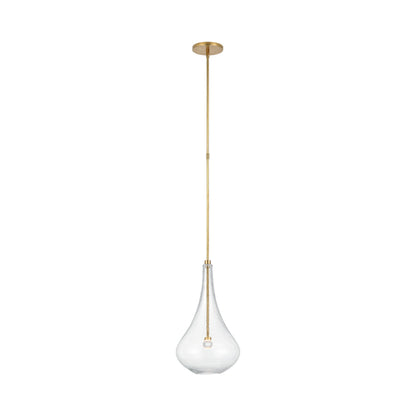 Lomme LED Pendant Light in Soft Brass.