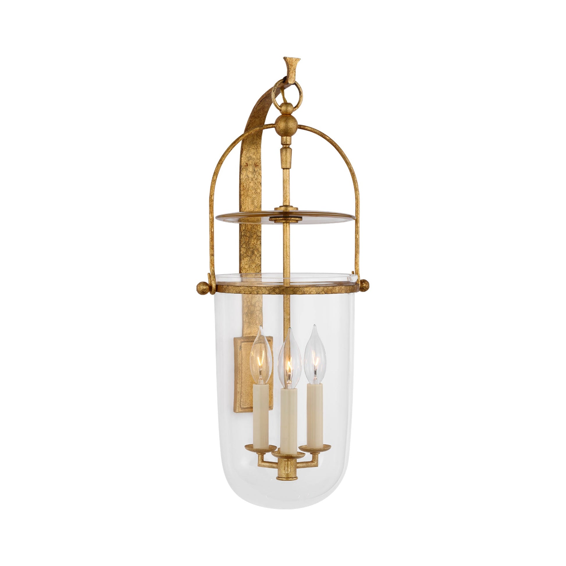Lorford Wall Light in Gilded Iron (Clear Glass).