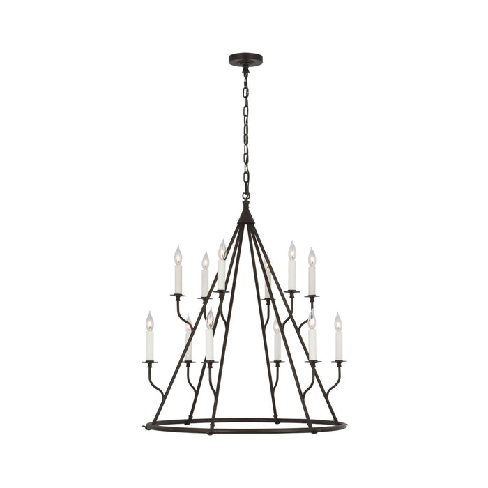 Lorio Chandelier in Aged Iron.