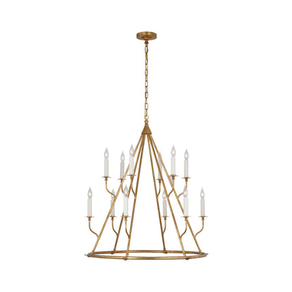 Lorio Chandelier in Gilded Iron.