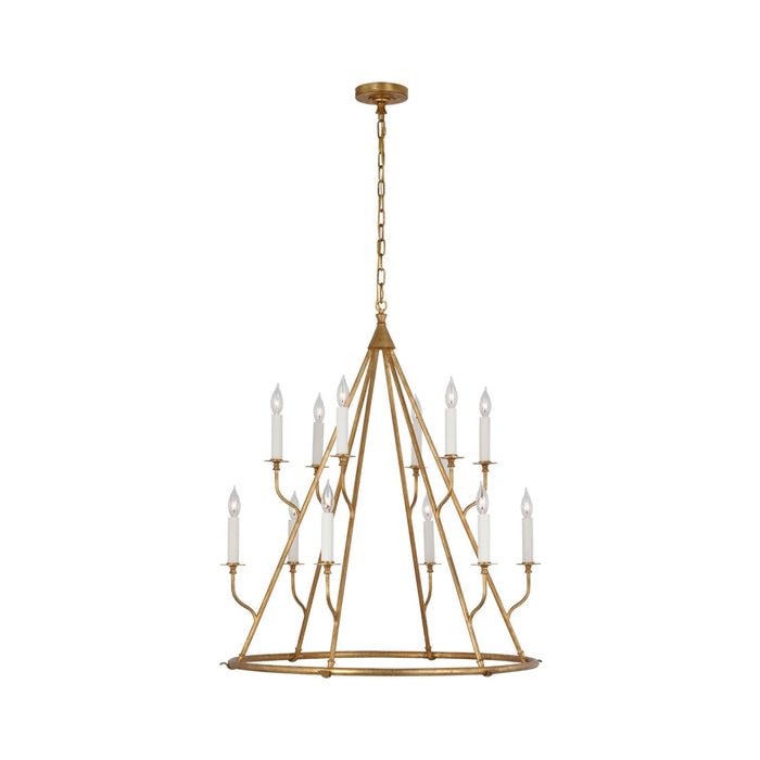 Lorio Chandelier in Gilded Iron.