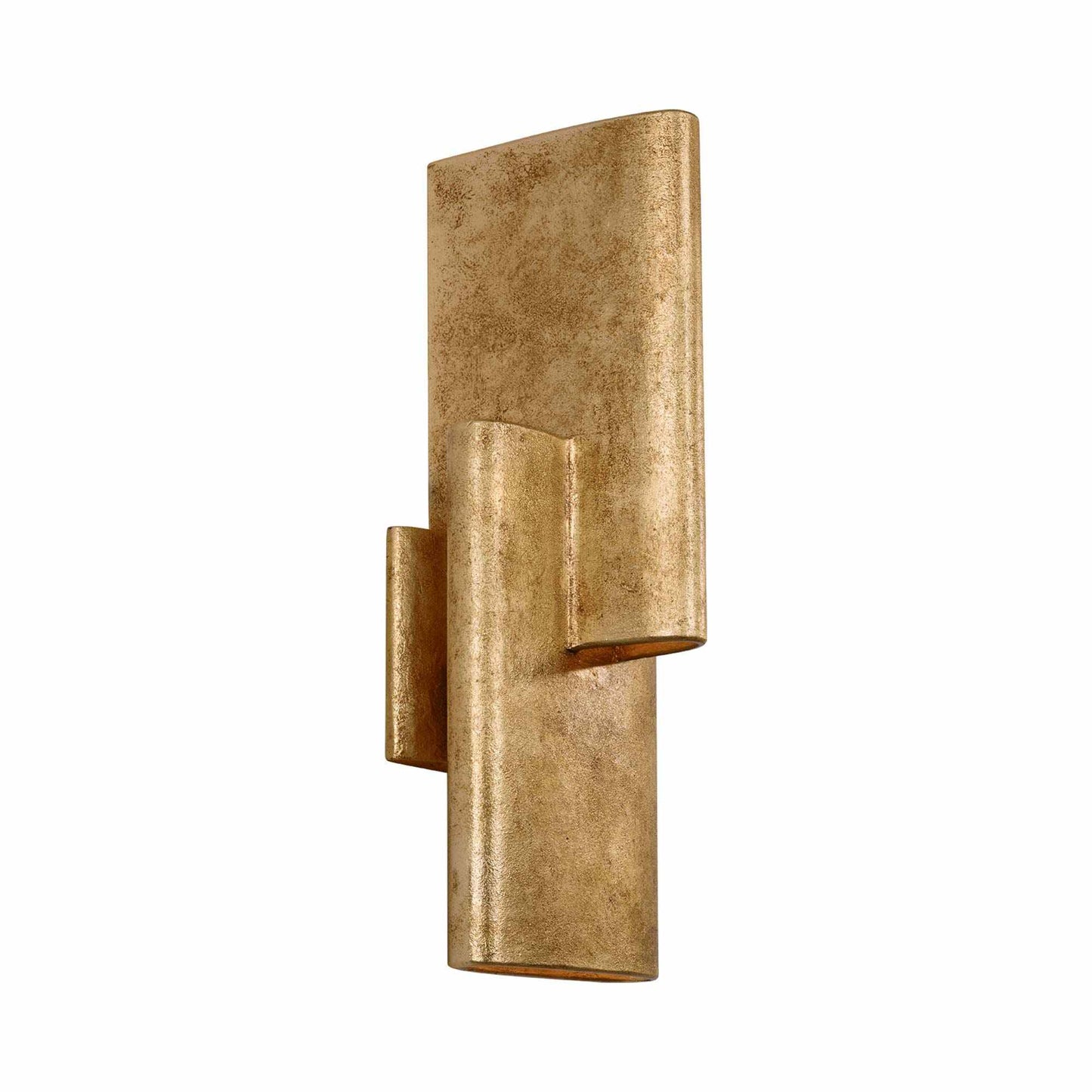 Lotura Intersecting LED Wall Light in Museum Gild.