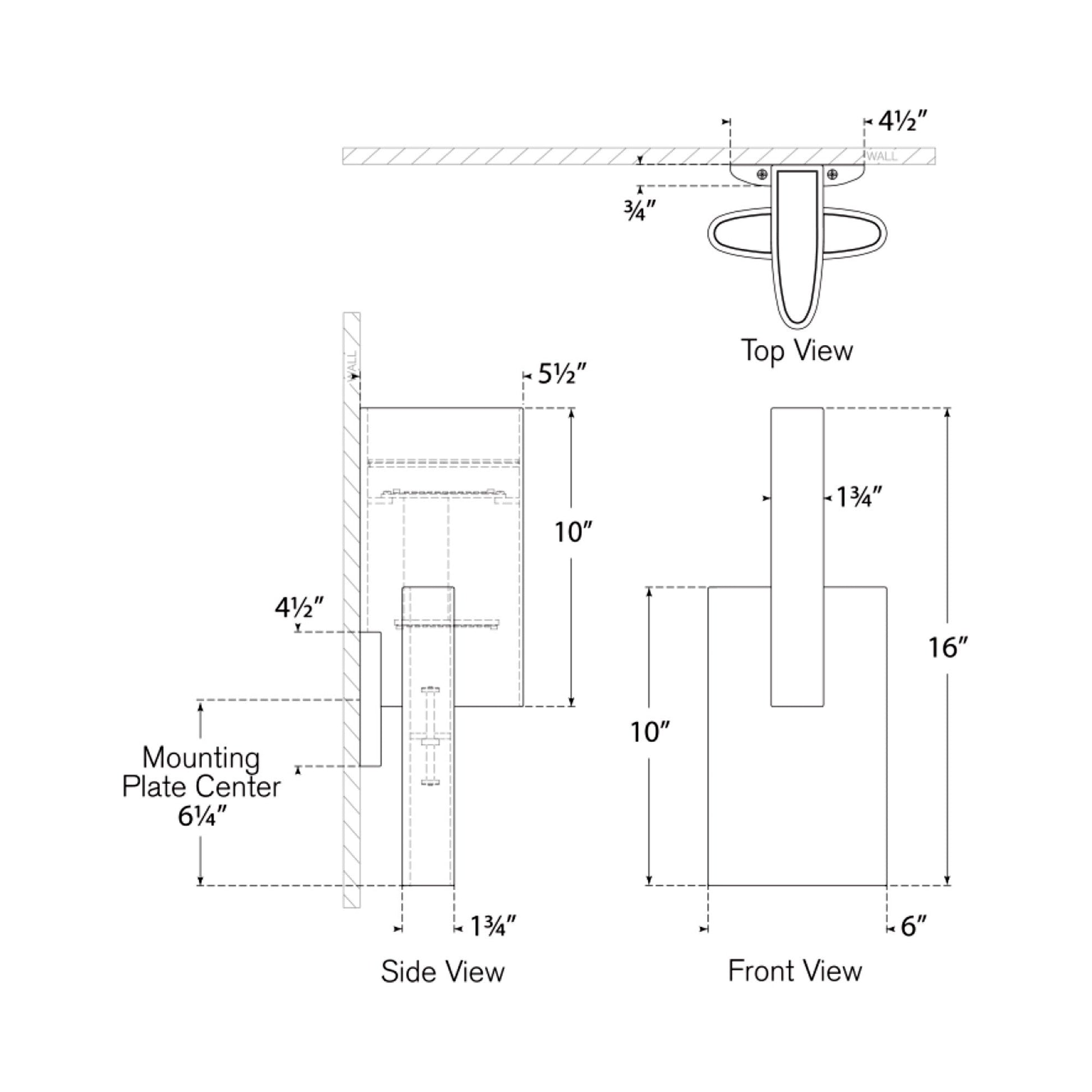 Lotura Intersecting LED Wall Light - line drawing.