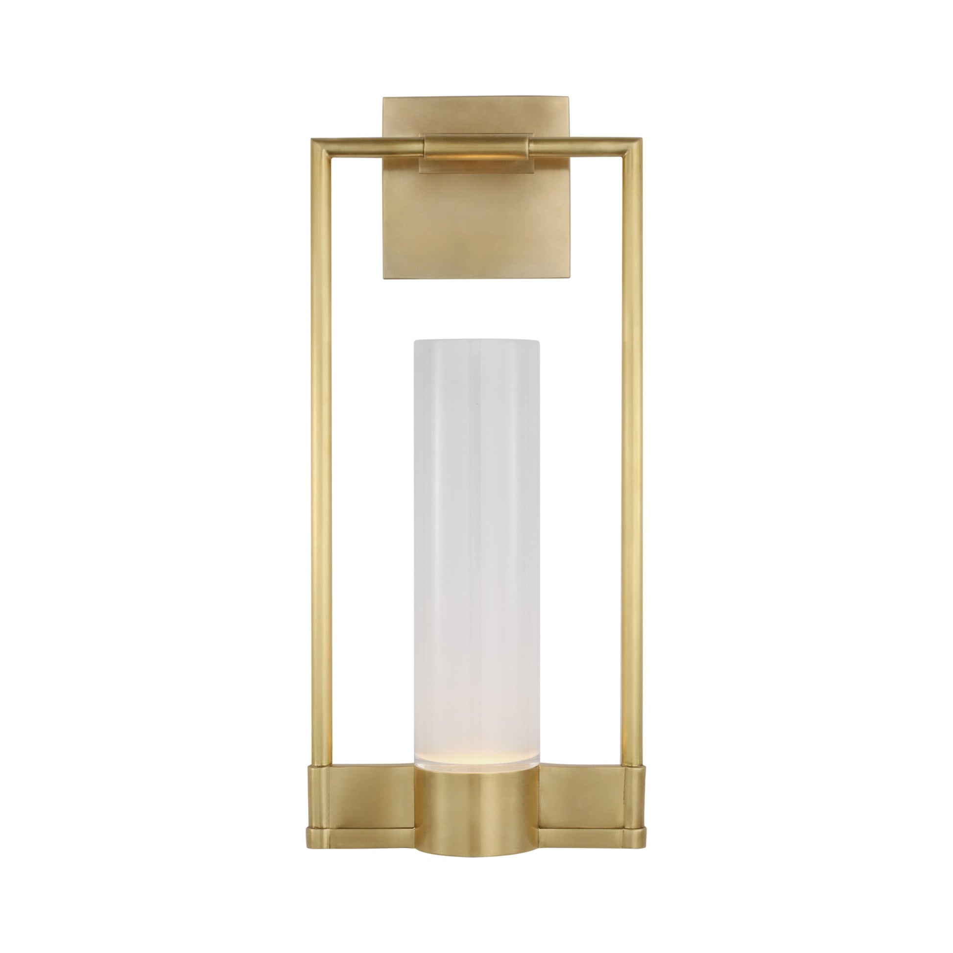 Lucid LED Wall Light in Antique Brass.