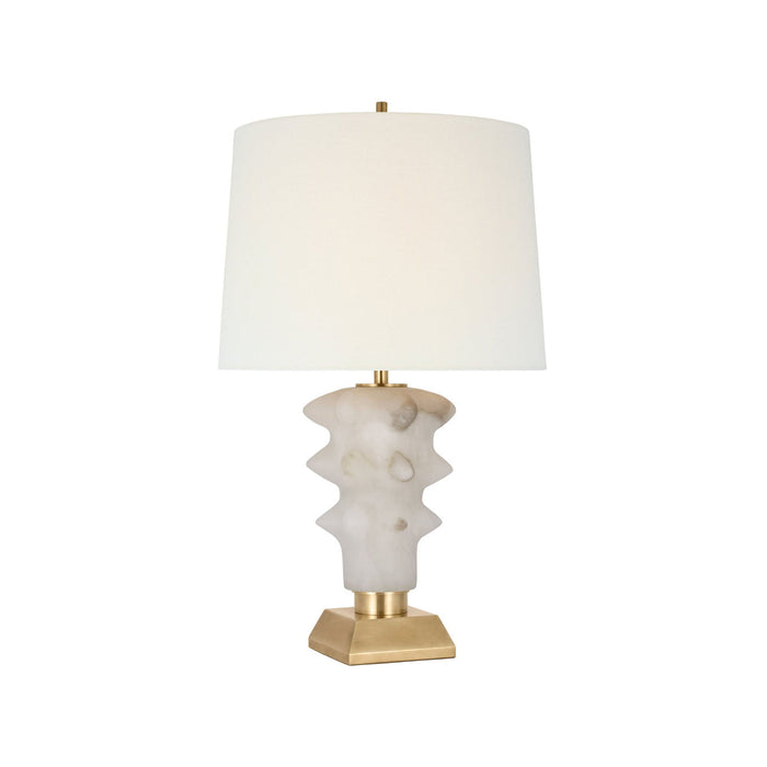 Luxor Table Lamp in Alabaster/Hand-Rubbed Antique Brass (Medium).