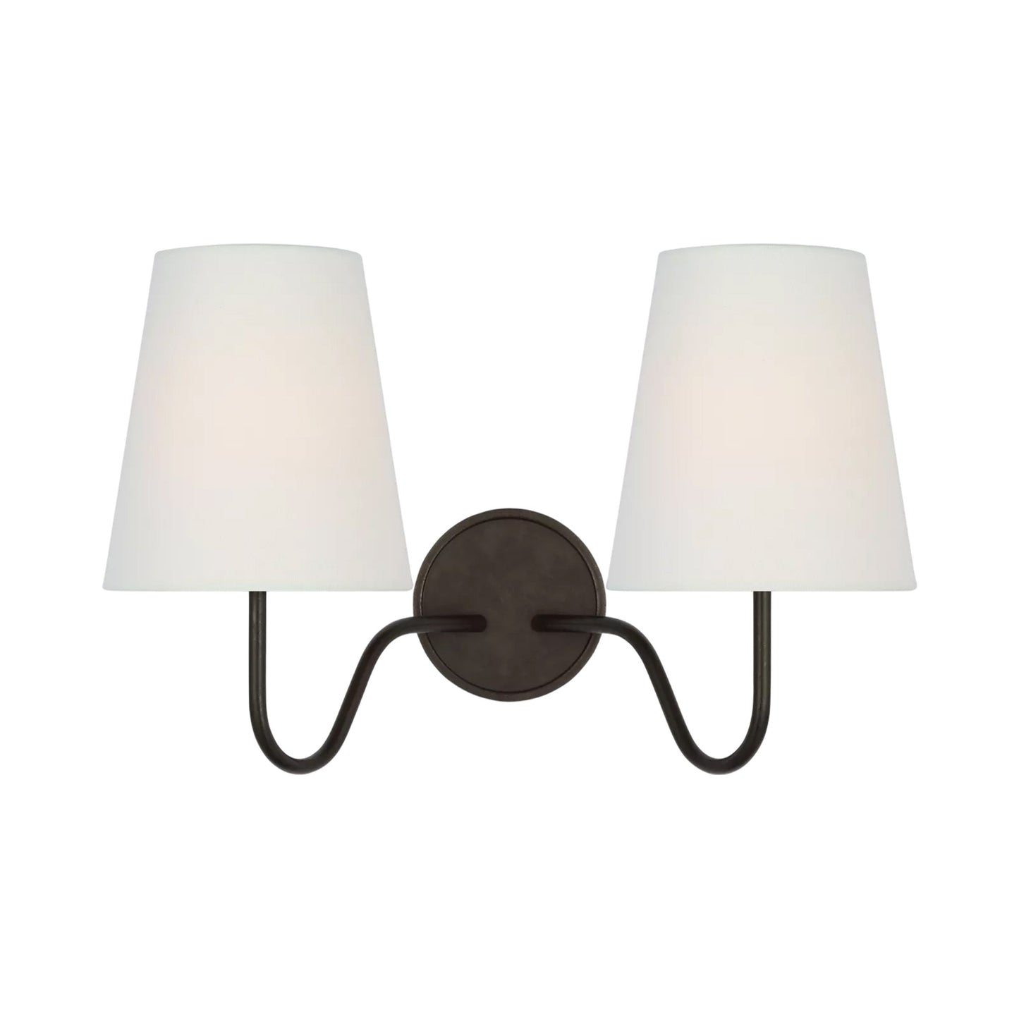 Lyndsie Multi Light Wall Light in Aged Iron/Linen.