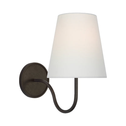 Lyndsie Wall Light in Aged Iron (Linen).