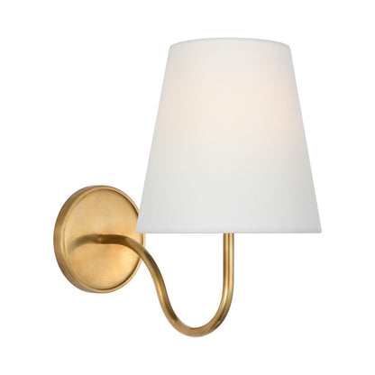 Lyndsie Wall Light in Hand-Rubbed Antique Brass (Linen).
