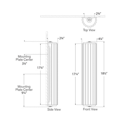 Madden LED Wall Light - line drawing.