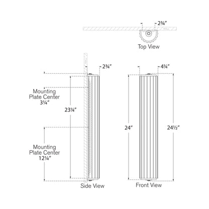 Madden LED Wall Light - line drawing.