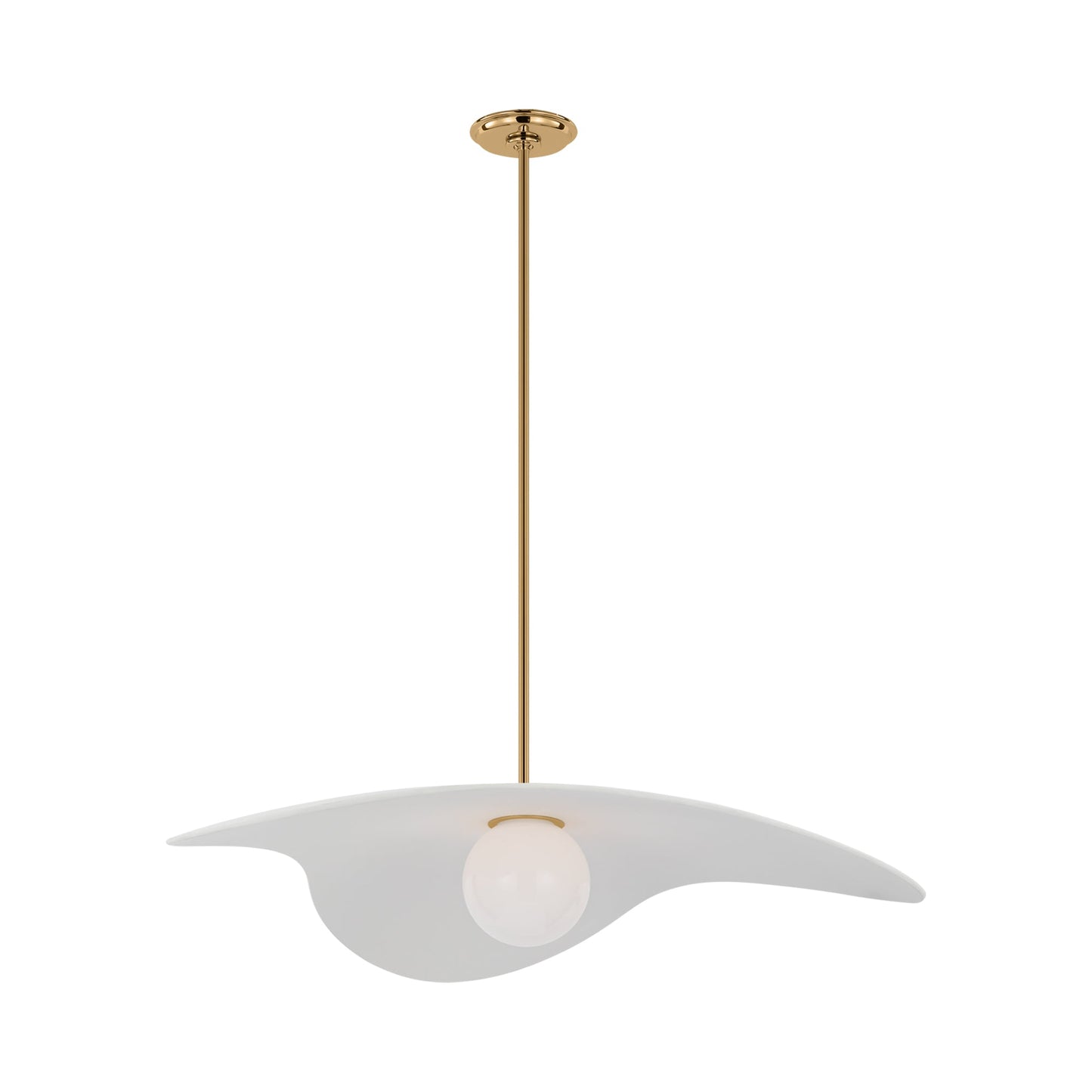 Mahalo LED Tri Pendant Light in Hand-Rubbed Antique Brass (Matte White).