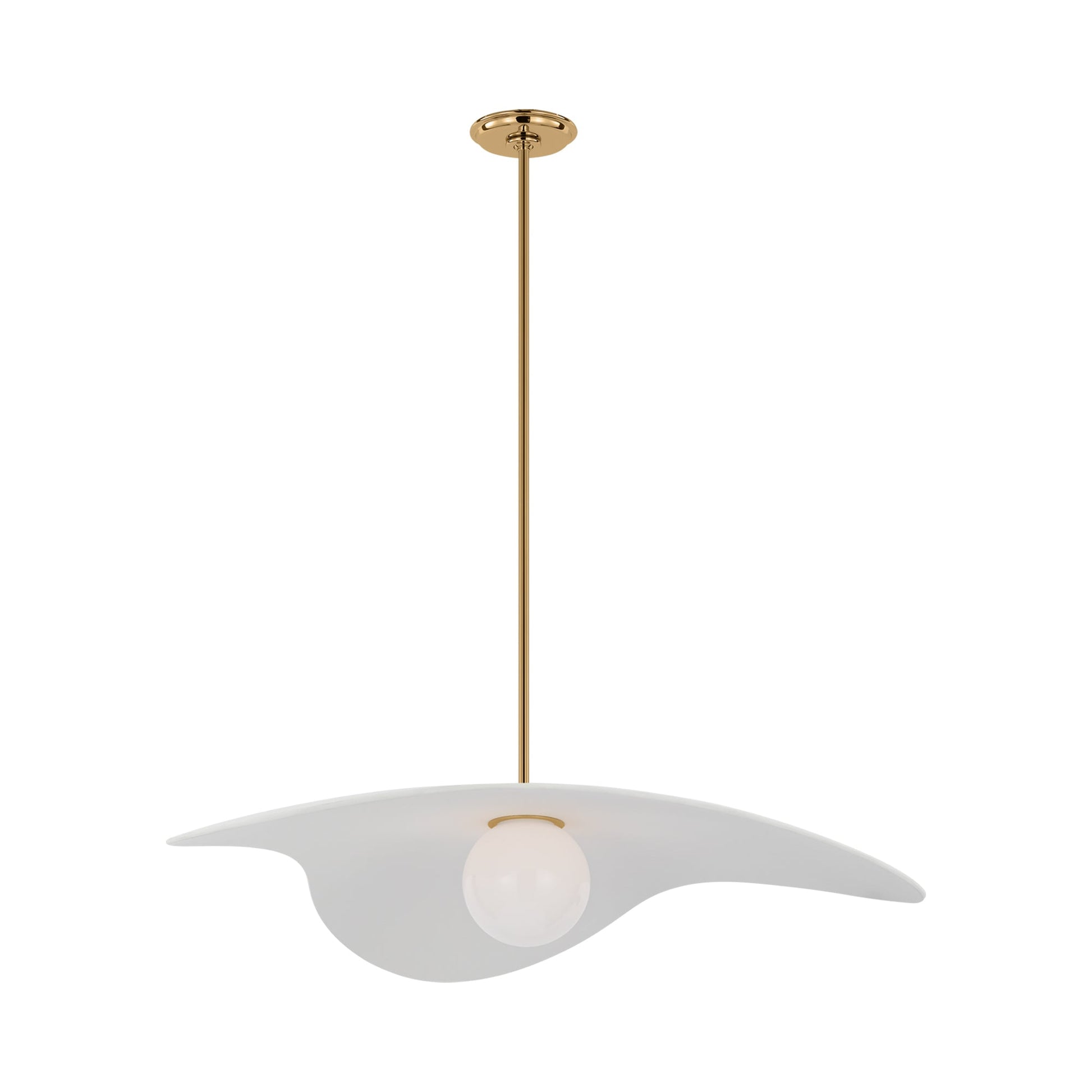 Mahalo LED Tri Pendant Light in Hand-Rubbed Antique Brass (Matte White).