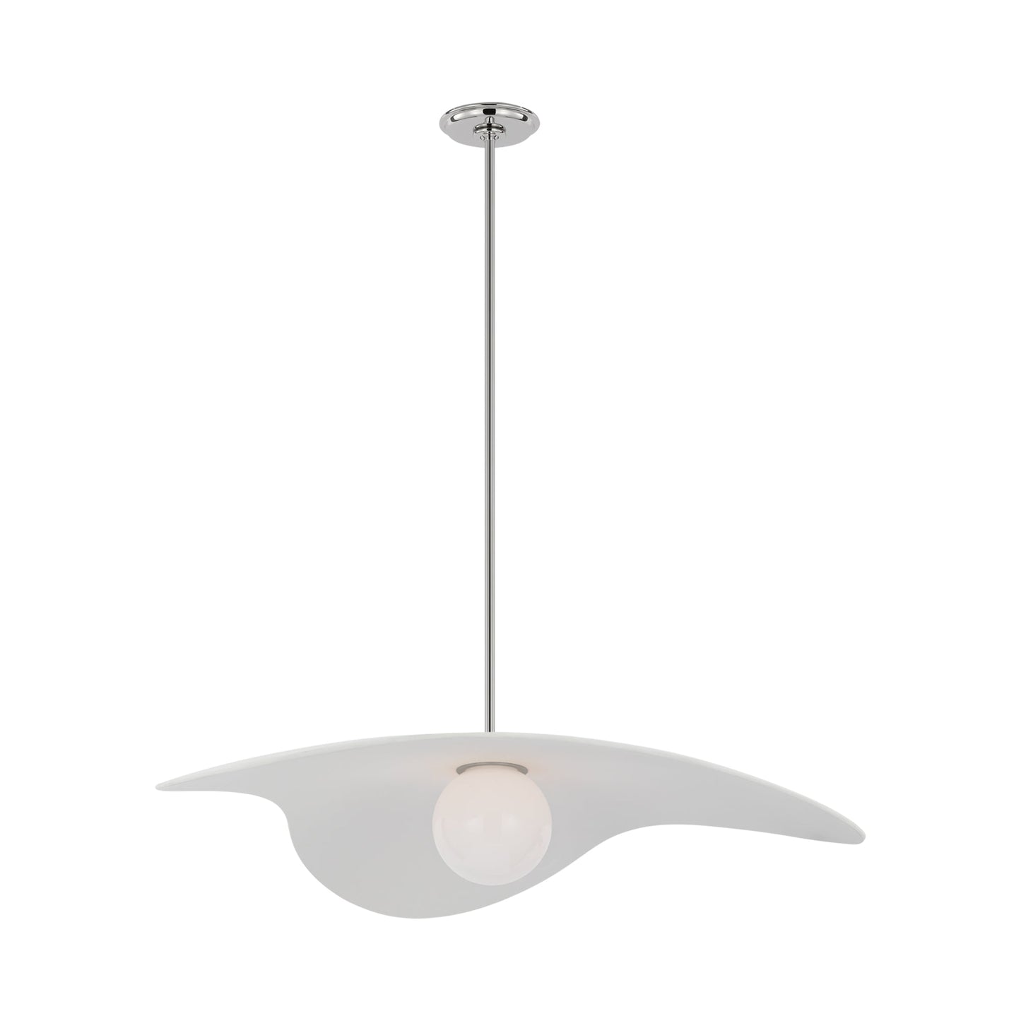 Mahalo LED Tri Pendant Light in Polished Nickel (Matte White).