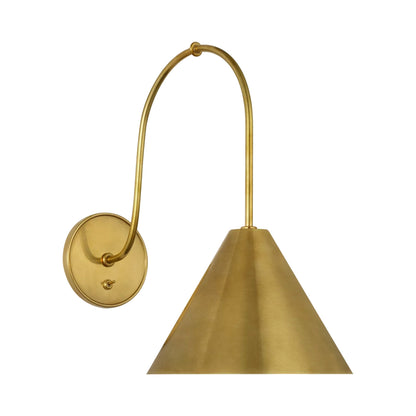 Malia Wall Light in Hand-Rubbed Antique Brass/Hand-Rubbed Antique Brass.