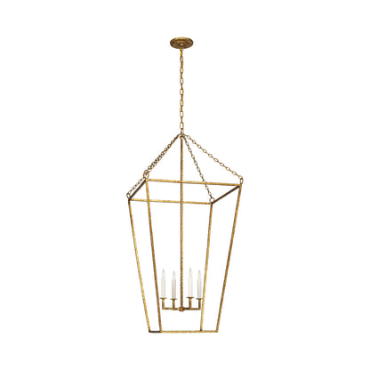 Malloy Pendant Light in Gilded Iron (23.75-Inch).