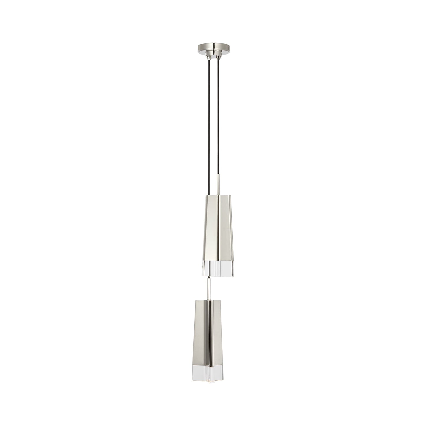 Matcha LED Pendant Light in Polished Nickel (2-Light).