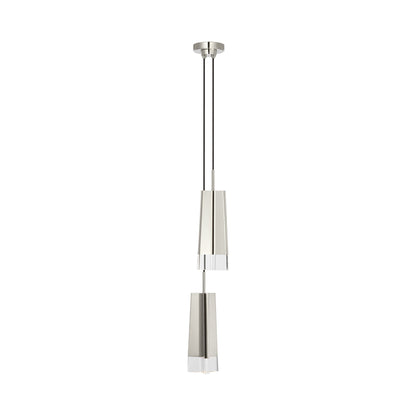 Matcha LED Pendant Light in Polished Nickel (2-Light).