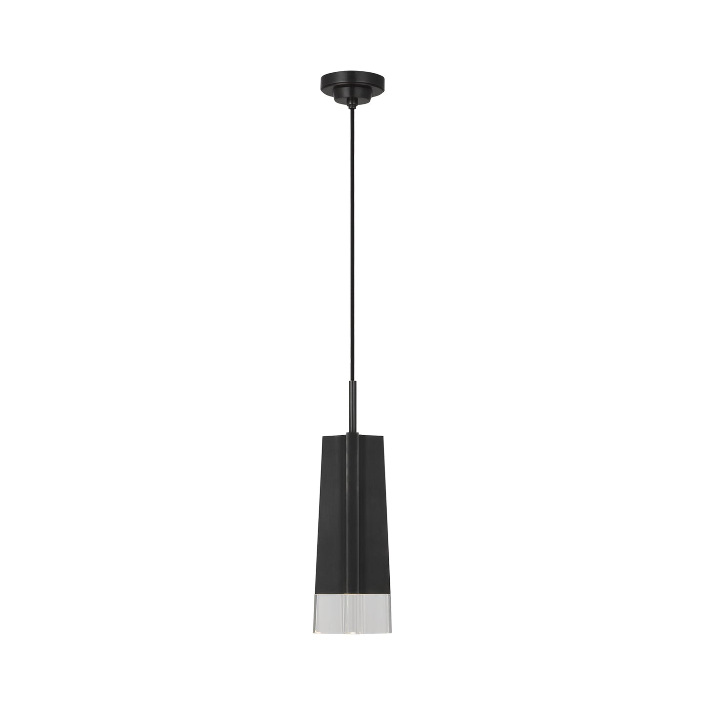 Matcha Single LED Pendant Light in Bronze.