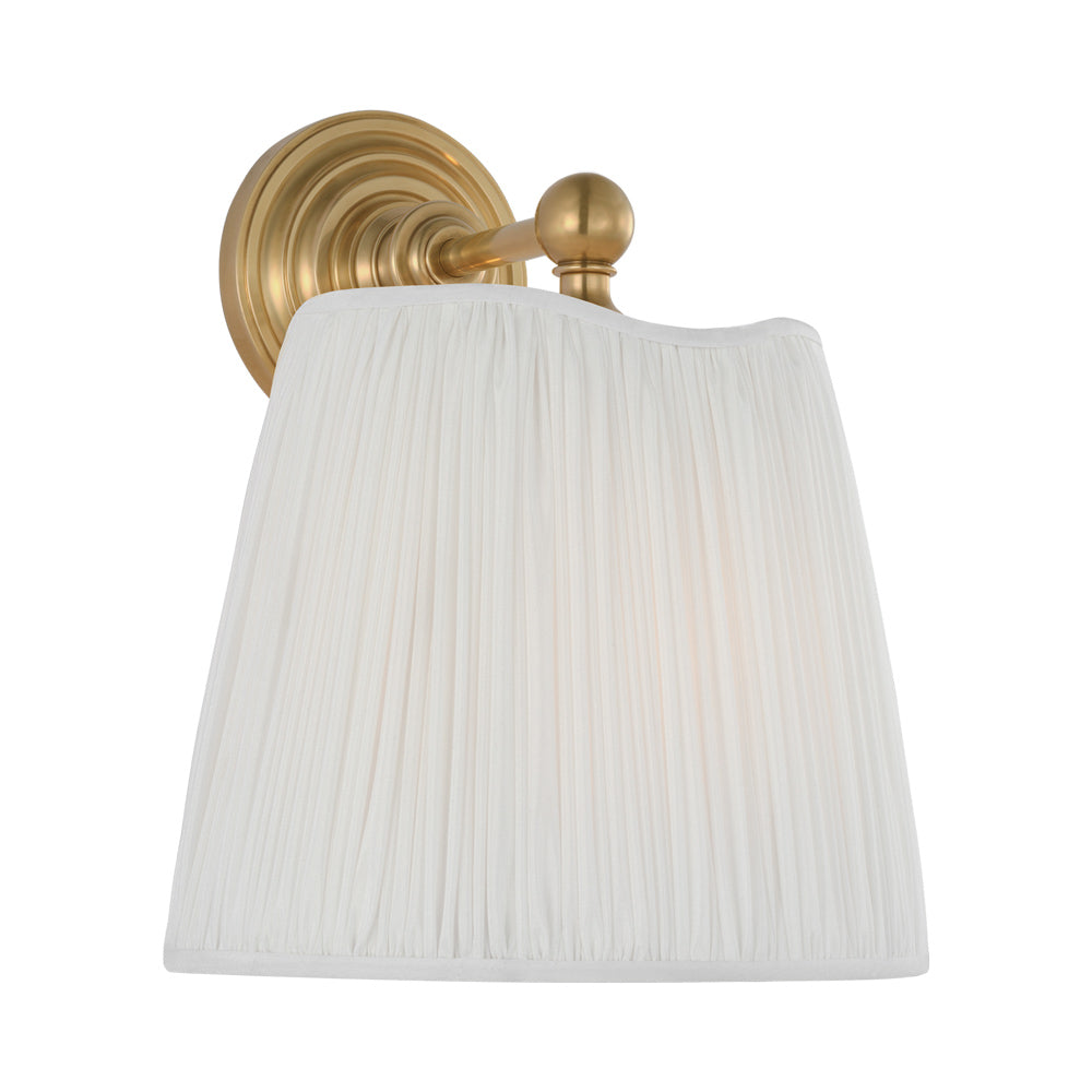 Matos Wall Light in Hand Rubbed Antique Brass.
