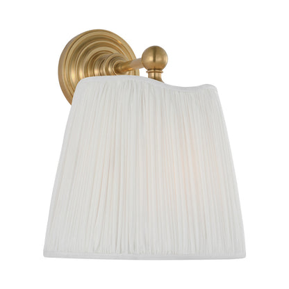 Matos Wall Light in Hand Rubbed Antique Brass.
